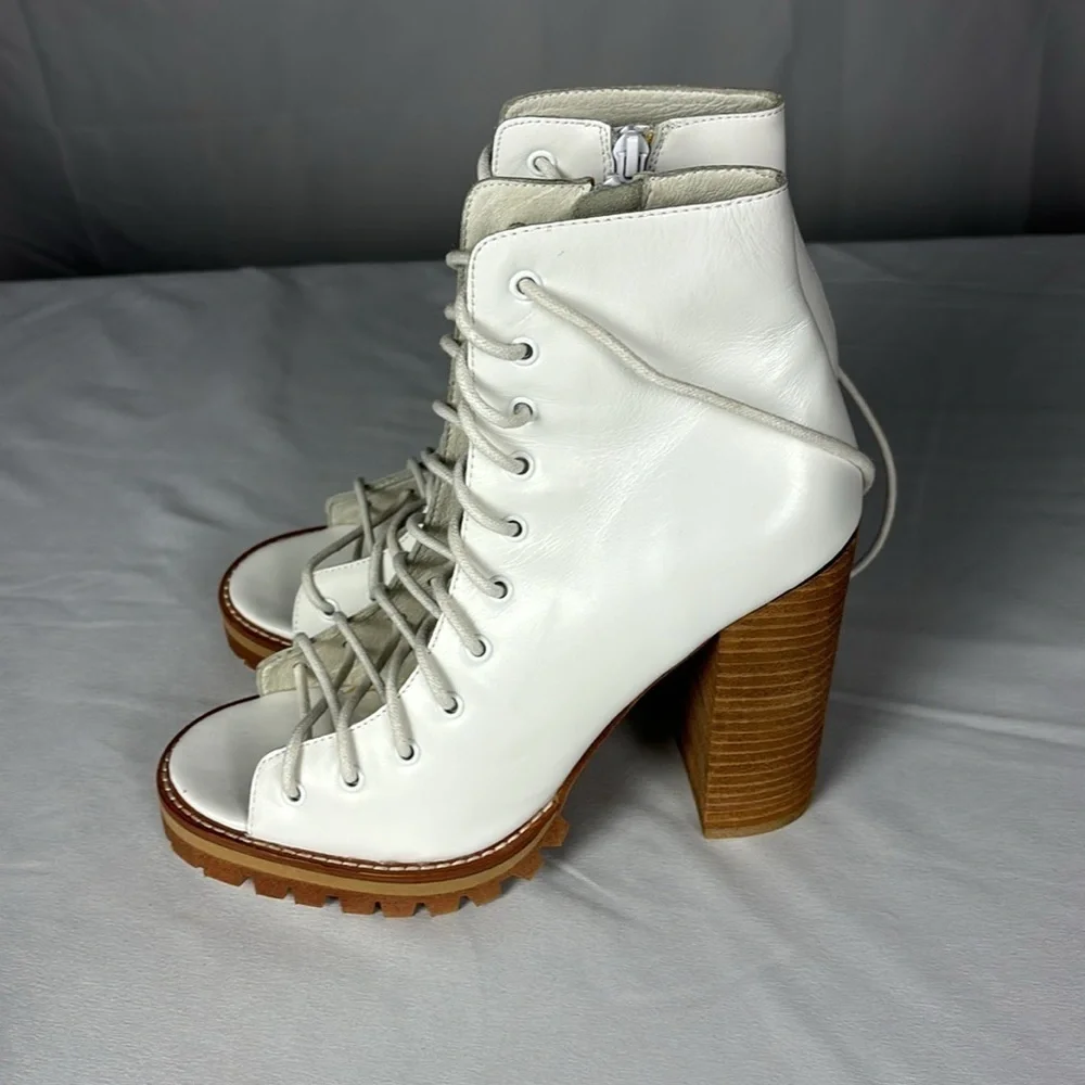 Jeffrey Campbell Free People White Palermo Heels - Picture 5 of 14